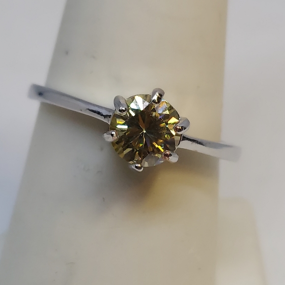 Champagne Moissanite Ring - Picture 7 of 8